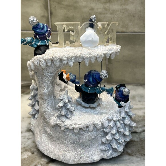 The San Francisco MUSIC BOX COMPANY Penguins Swing Slide Musical Wind-Up RARE - Picture 3 of 12